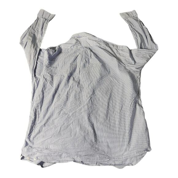 Polo Ralph Lauren Oxford Button Front LongSleeve Shirt Pinstripe XL Stretch Blue - Picture 3 of 7